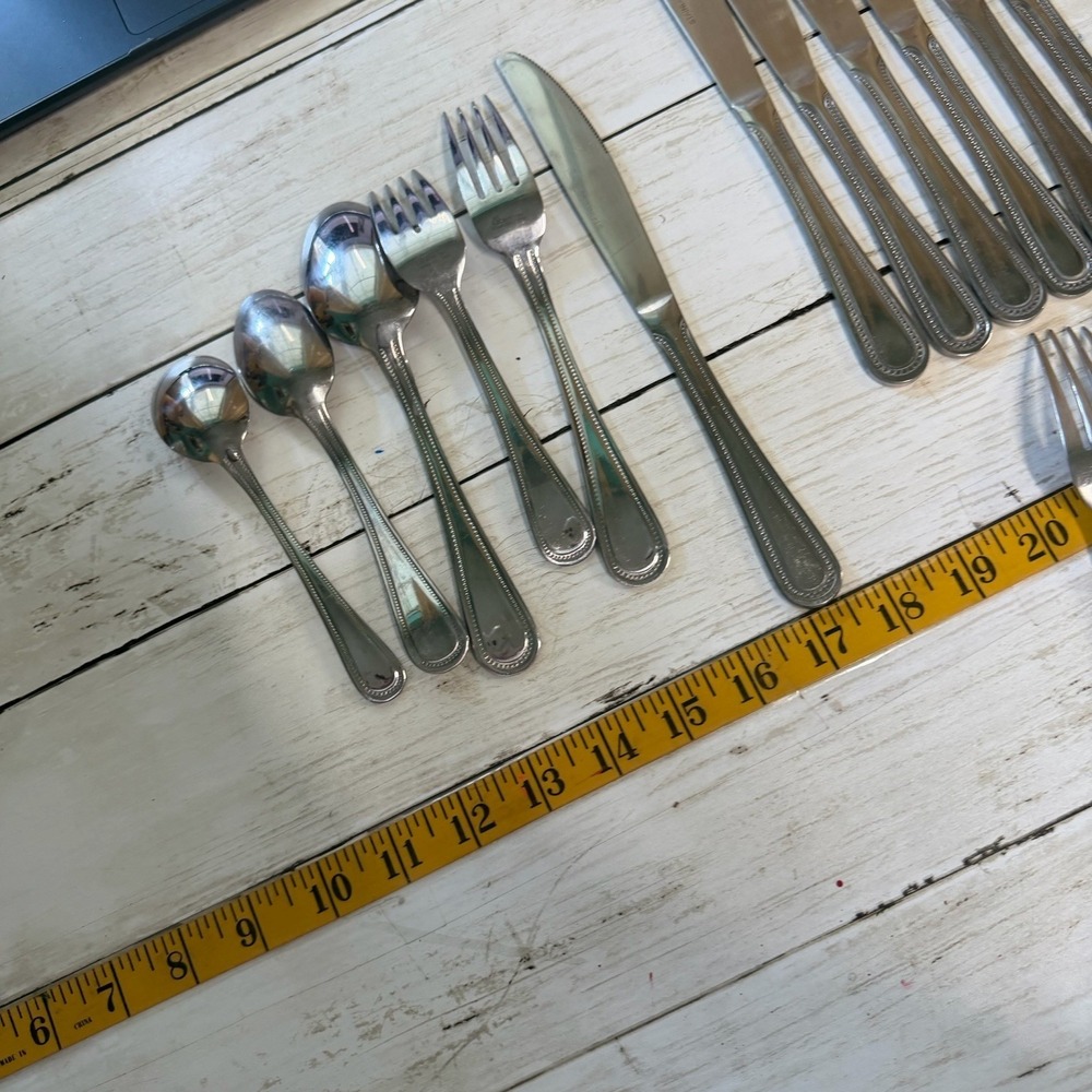Gibson Bead 18/0 Stainless Flatware Replacement Pcs Set Of 28 - Picture 12 of 13